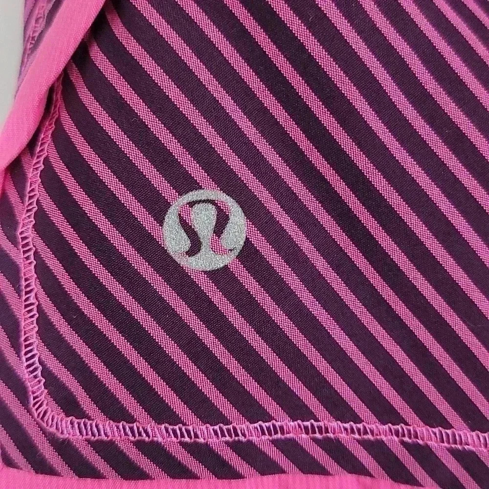 Lululemon Shake & Break ShortHyper Stripe Raspberry Glo Light / Raspberry Glo L - Picture 13 of 15
